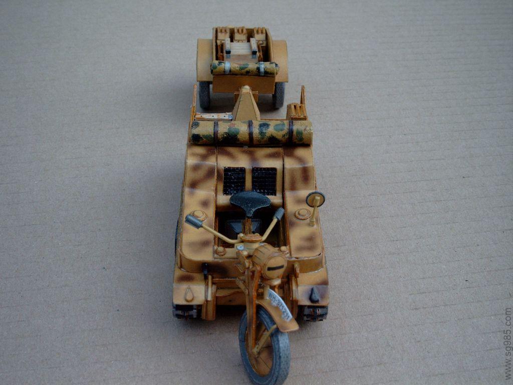 德军Sdkfz.2半履带式摩托车及Sd.Anh.1拖车