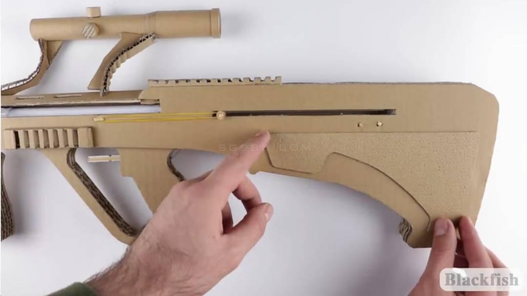 纸板AK47图纸/纸板AK图纸/纸板AK47电子图纸用纸板制作一般狙击枪wgog932-纸板手工制作+制作图纸