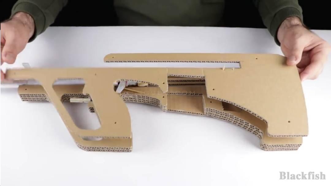 纸板AK47图纸/纸板AK图纸/纸板AK47电子图纸用纸板制作一般狙击枪wgog932-纸板手工制作+制作图纸