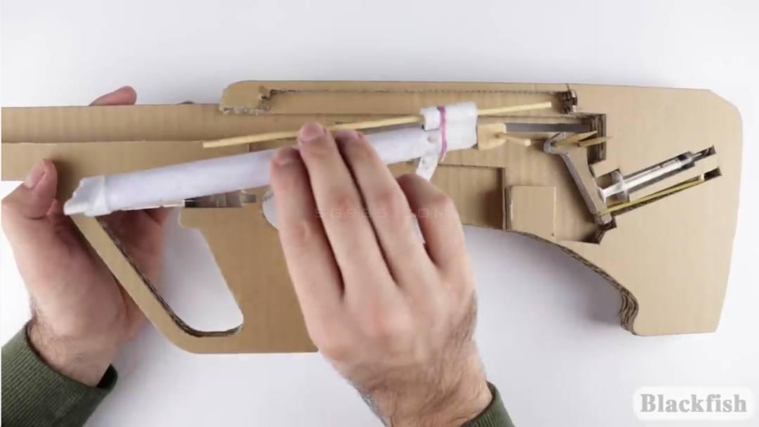 纸板AK47图纸/纸板AK图纸/纸板AK47电子图纸用纸板制作一般狙击枪wgog932-纸板手工制作+制作图纸