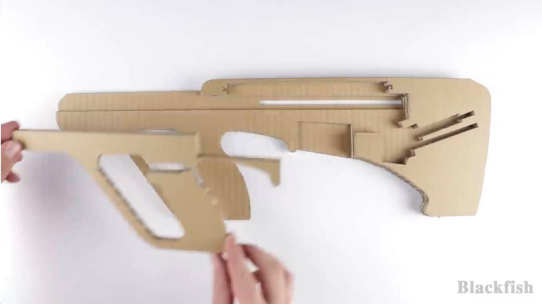 纸板AK47图纸/纸板AK图纸/纸板AK47电子图纸用纸板制作一般狙击枪wgog932-纸板手工制作+制作图纸