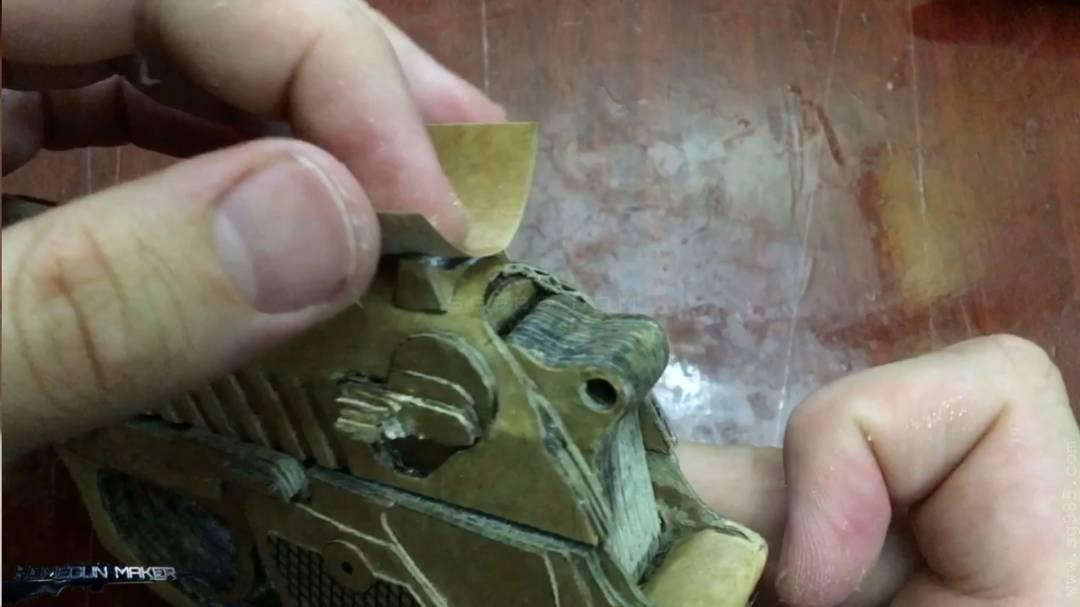手工纸枪怎么做/用纸板做枪简单wgog931用纸板制作一把精致的纸板玩具枪+制作图纸下载