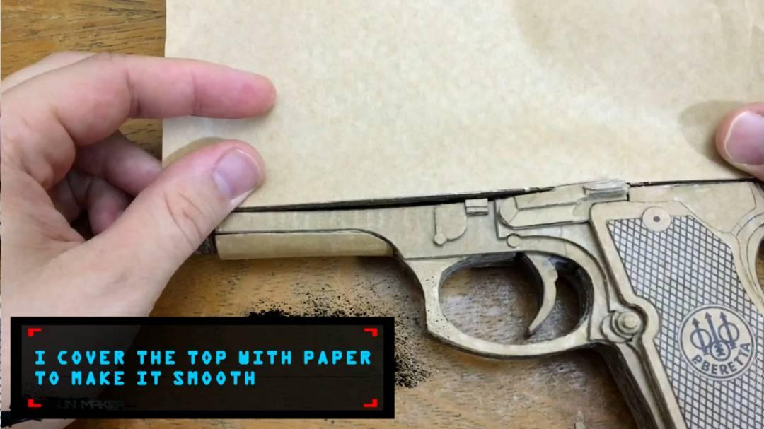 手工纸枪怎么做/用纸板做枪简单wgog931用纸板制作一把精致的纸板玩具枪+制作图纸下载