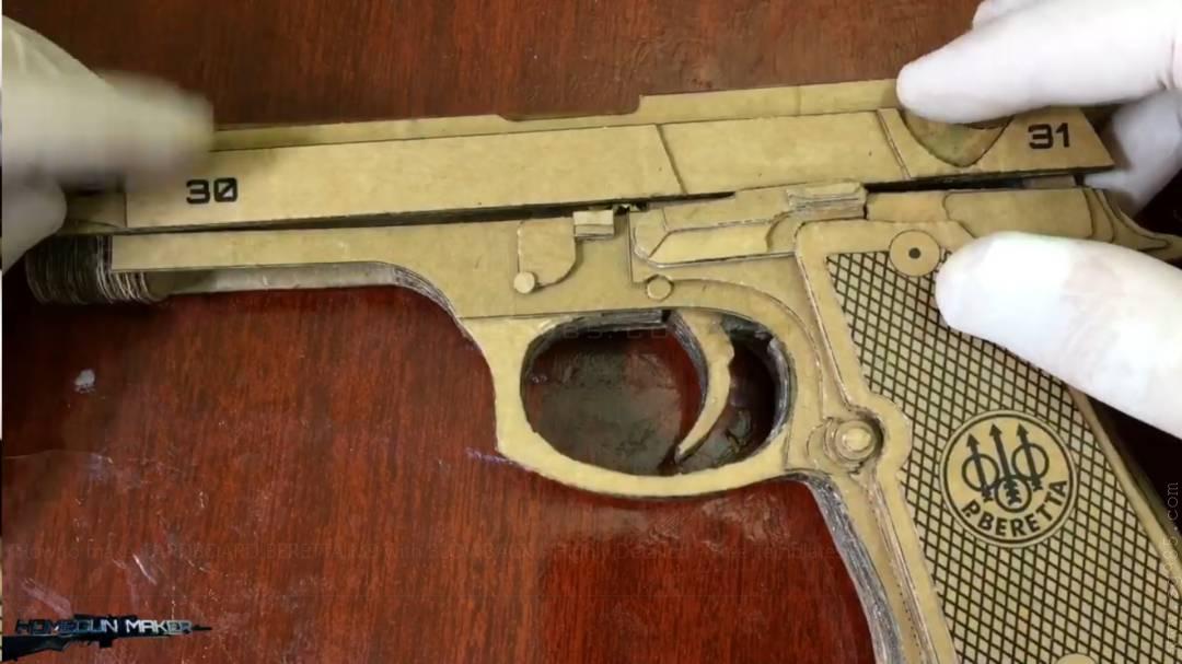 手工纸枪怎么做/用纸板做枪简单wgog931用纸板制作一把精致的纸板玩具枪+制作图纸下载