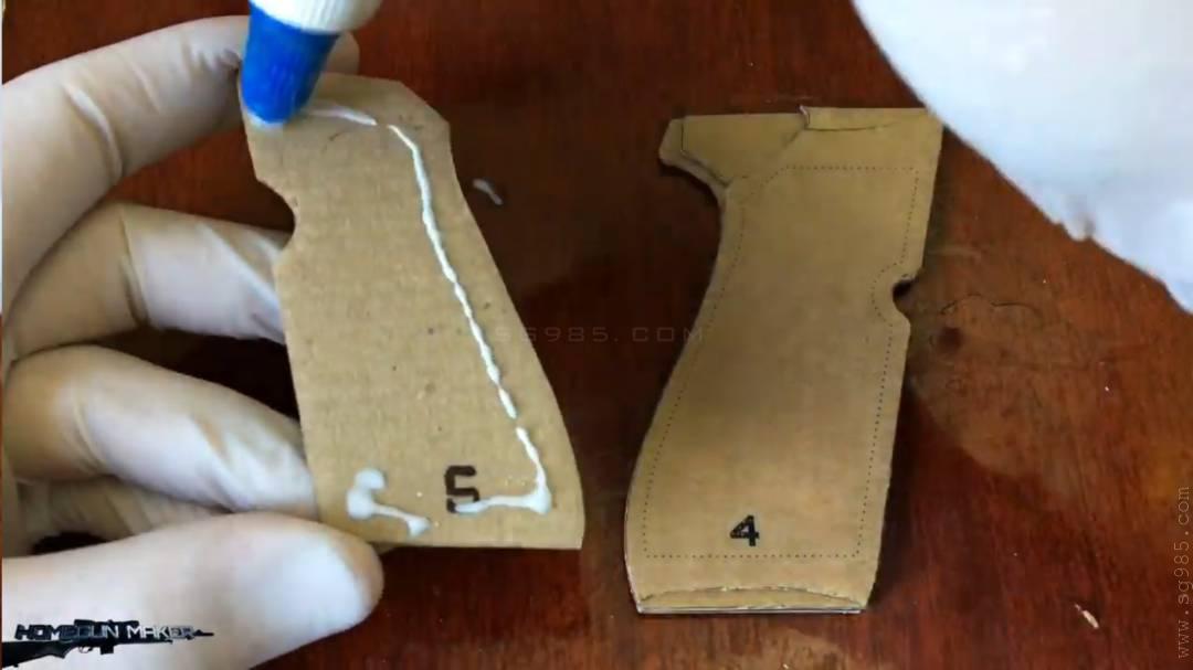 手工纸枪怎么做/用纸板做枪简单wgog931用纸板制作一把精致的纸板玩具枪+制作图纸下载