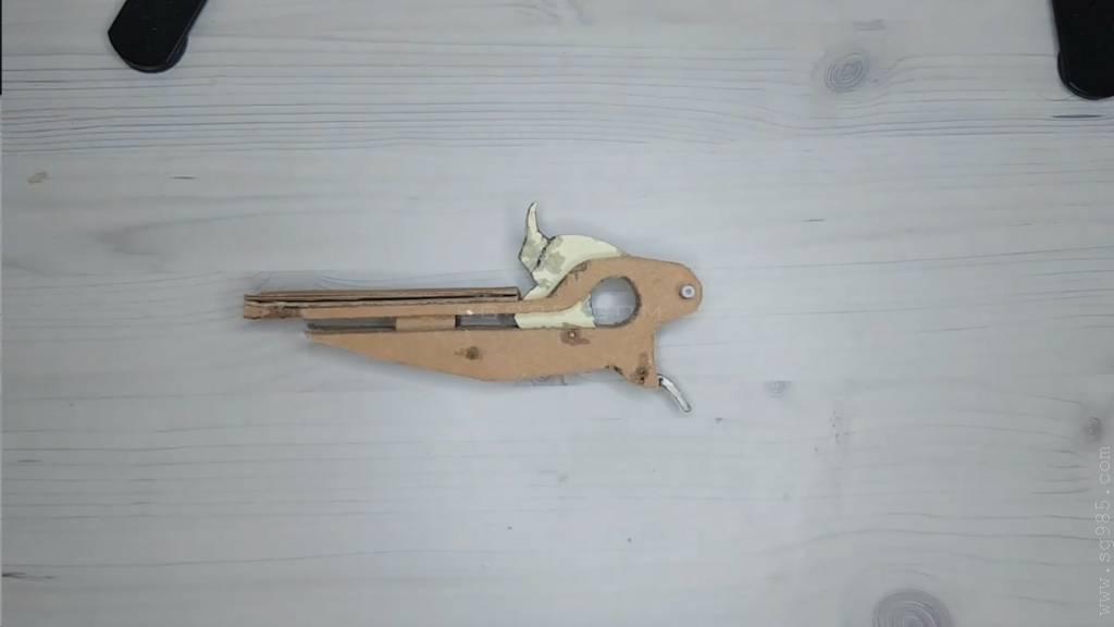 瓦楞纸枪械设计图/瓦楞纸枪可以发射视频wgog911用纸板制作来复枪纸板枪+制作图纸下载