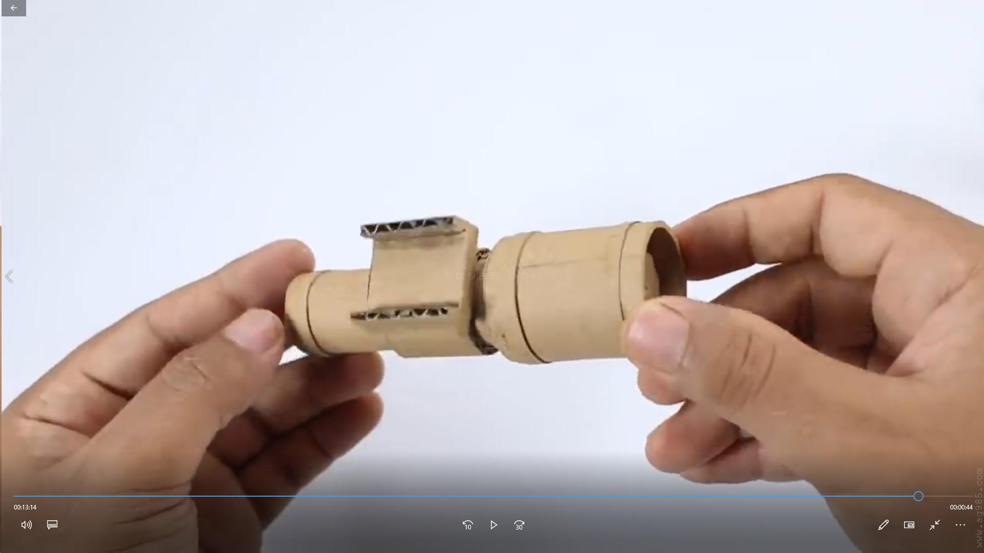 瓦楞纸枪械/纸模枪图纸wgog910如何用纸板制作一把连发纸板枪AK47+制作图纸下载