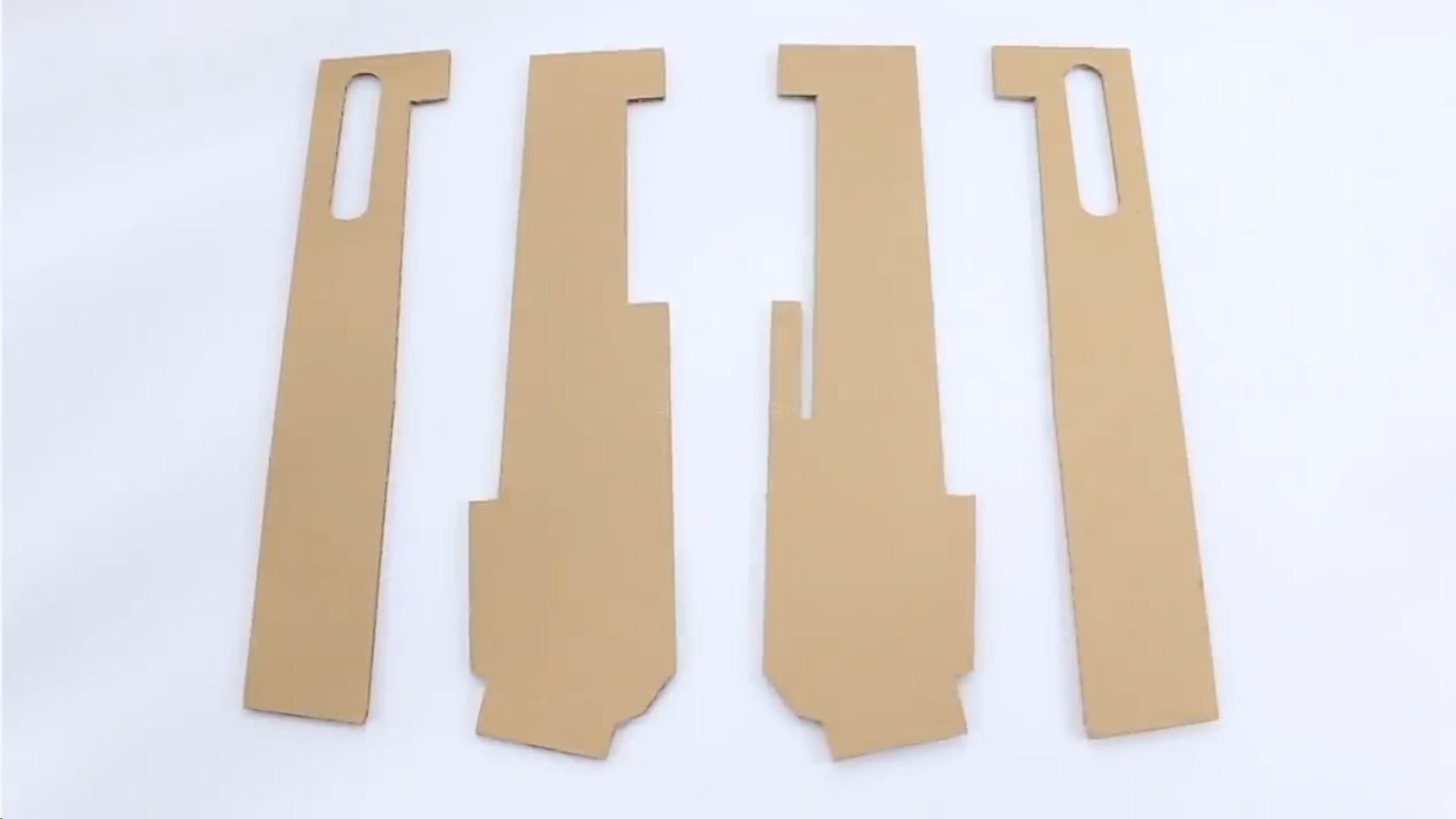 瓦楞纸枪械/纸模枪图纸wgog910如何用纸板制作一把连发纸板枪AK47+制作图纸下载