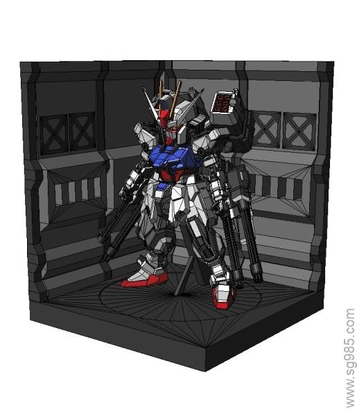 [CreamBread]-SD GAT-X105 Strike Gundam with Base and Missile Packs