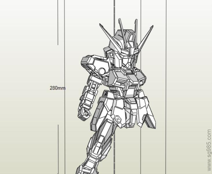 SD GAT-X105 Strike Gundam外加全武器包