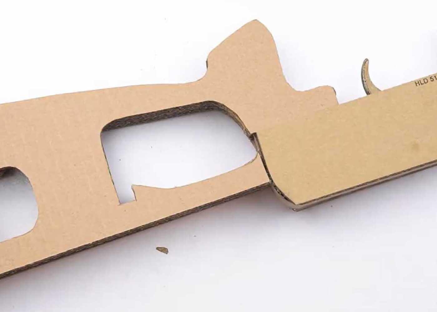 纸板手工枪/纸板枪设计图/纸板手枪图纸/纸用纸板制作一把狙击玩具步枪型号wg949+制作图纸下载