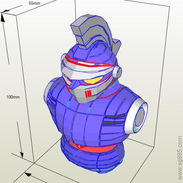 SD铁人28 头胸图纸