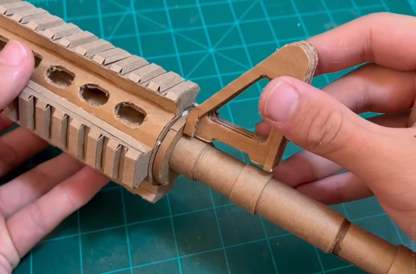 纸板枪图纸awm/纸板枪图纸打印/纸板枪图纸哪里下载wgog956瓦楞纸制作一个狙击纸板枪+图纸下载