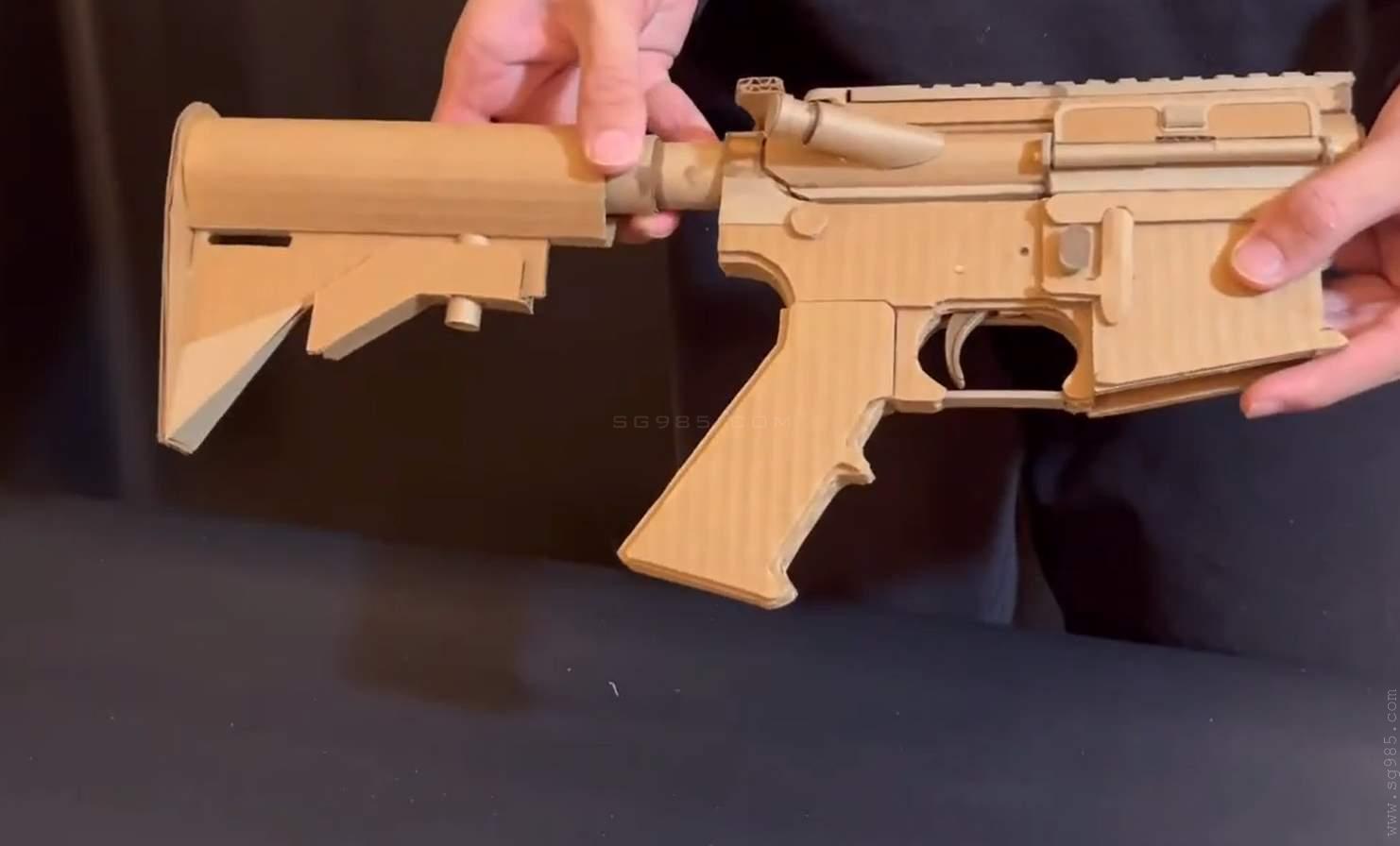 纸板枪图纸awm/纸板枪图纸打印/纸板枪图纸哪里下载wgog956瓦楞纸制作一个狙击纸板枪+图纸下载