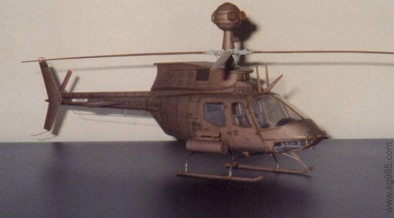 1比33GPM之OH-58D基奥瓦侦察直升机