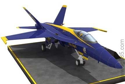 FA-18 Hornet Blue Angels Jet（蓝天使）