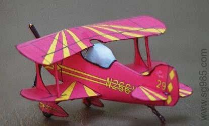 十款简单的双翼飞机纸模图纸下载