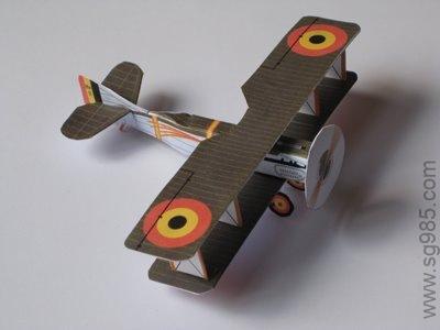 十款简单的双翼飞机纸模图纸下载