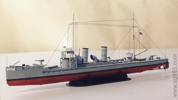 1比200一战德国v108巡逻艇
