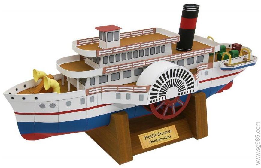 佳能舷侧明轮明轮蒸汽船