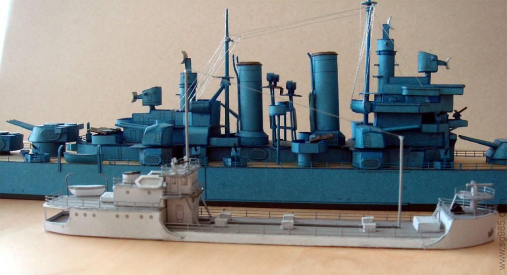 美国海伦娜号轻巡洋舰及Y-75型油船