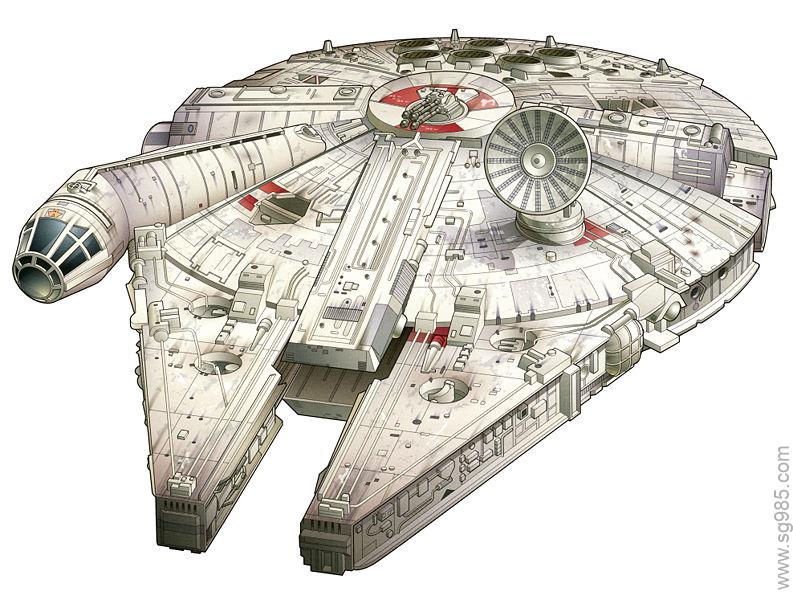 1星球大战“千年隼”号YT-1300改装货运飞船