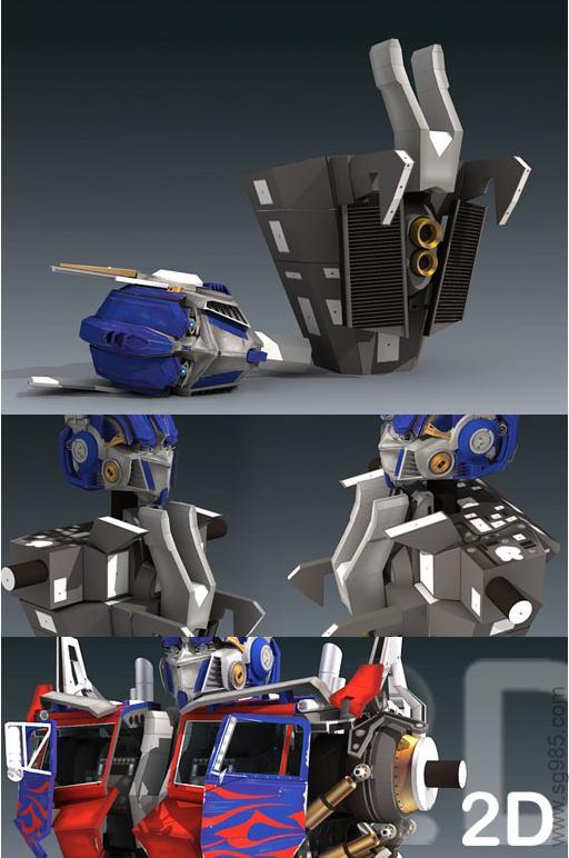 3变形金刚电影版擎天柱纸模完整版