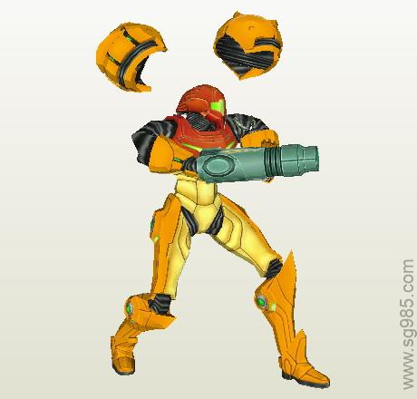 银河战士之萨姆丝·阿兰纸模图纸