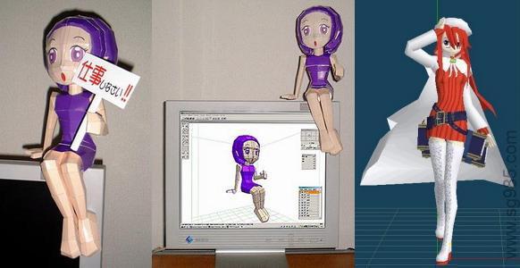 两款未知出处的动漫美少女