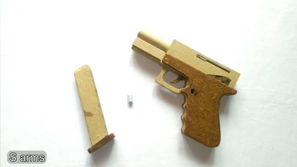 瓦楞纸枪图纸下载/手工纸板枪可发射wgog915用纸板制作纸板玩具枪+制作图纸