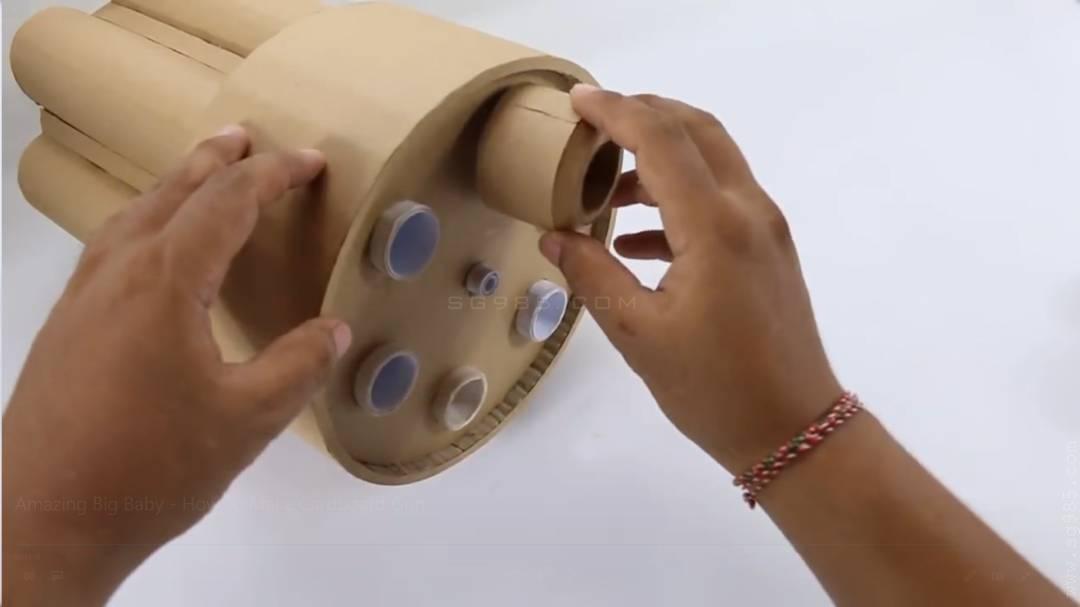 纸板手工枪/硬纸板手工枪/手工纸板枪wgog926迫击炮纸板枪+制作图纸下载