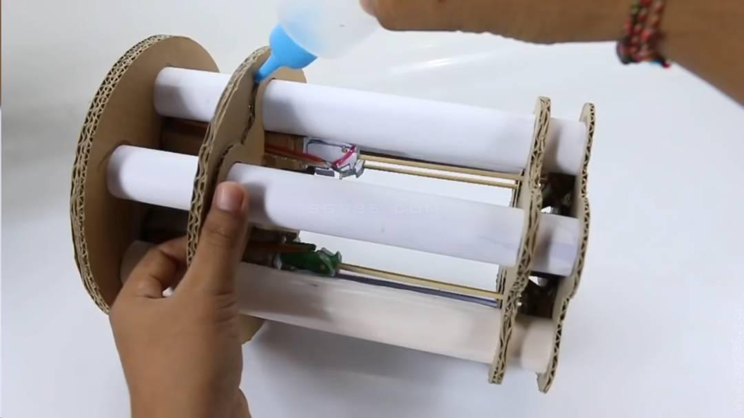 纸板手工枪/硬纸板手工枪/手工纸板枪wgog926迫击炮纸板枪+制作图纸下载