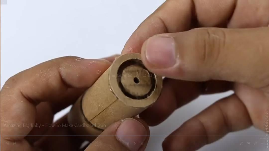 纸板手工枪/硬纸板手工枪/手工纸板枪wgog926迫击炮纸板枪+制作图纸下载