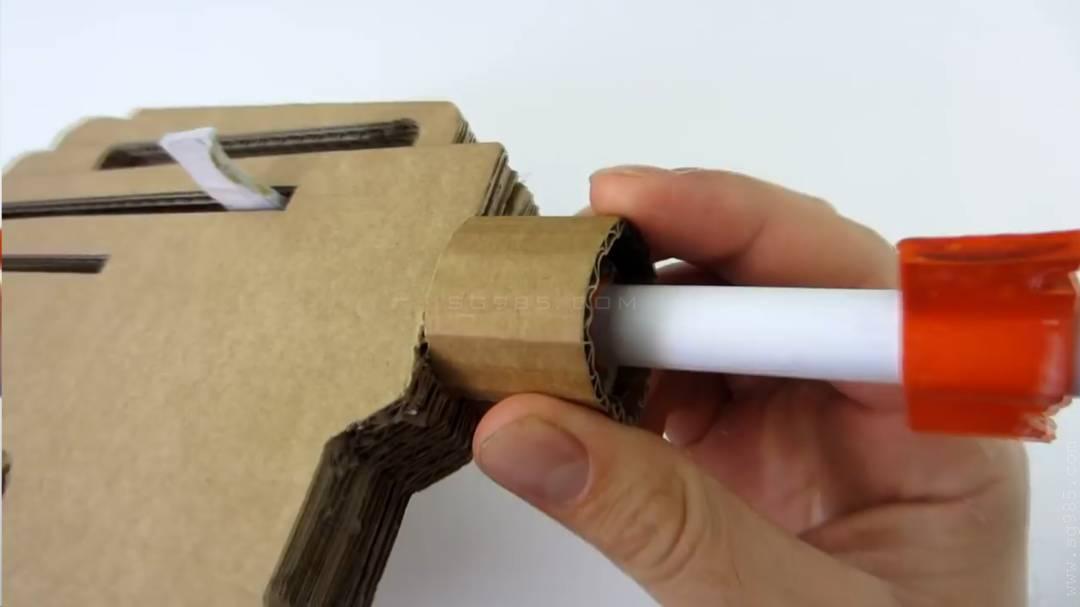 纸板玩具枪/用纸做一把枪/用纸板做枪wgog935用纸板制作可发射的纸板枪+制作图纸下载