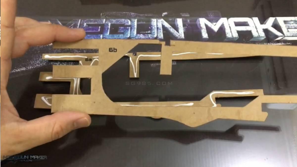 纸板AK的做法/纸板AK47怎么做?/纸板AK连发wgog943用纸板制作一把连发橡皮筋的纸板玩具枪+制作图纸