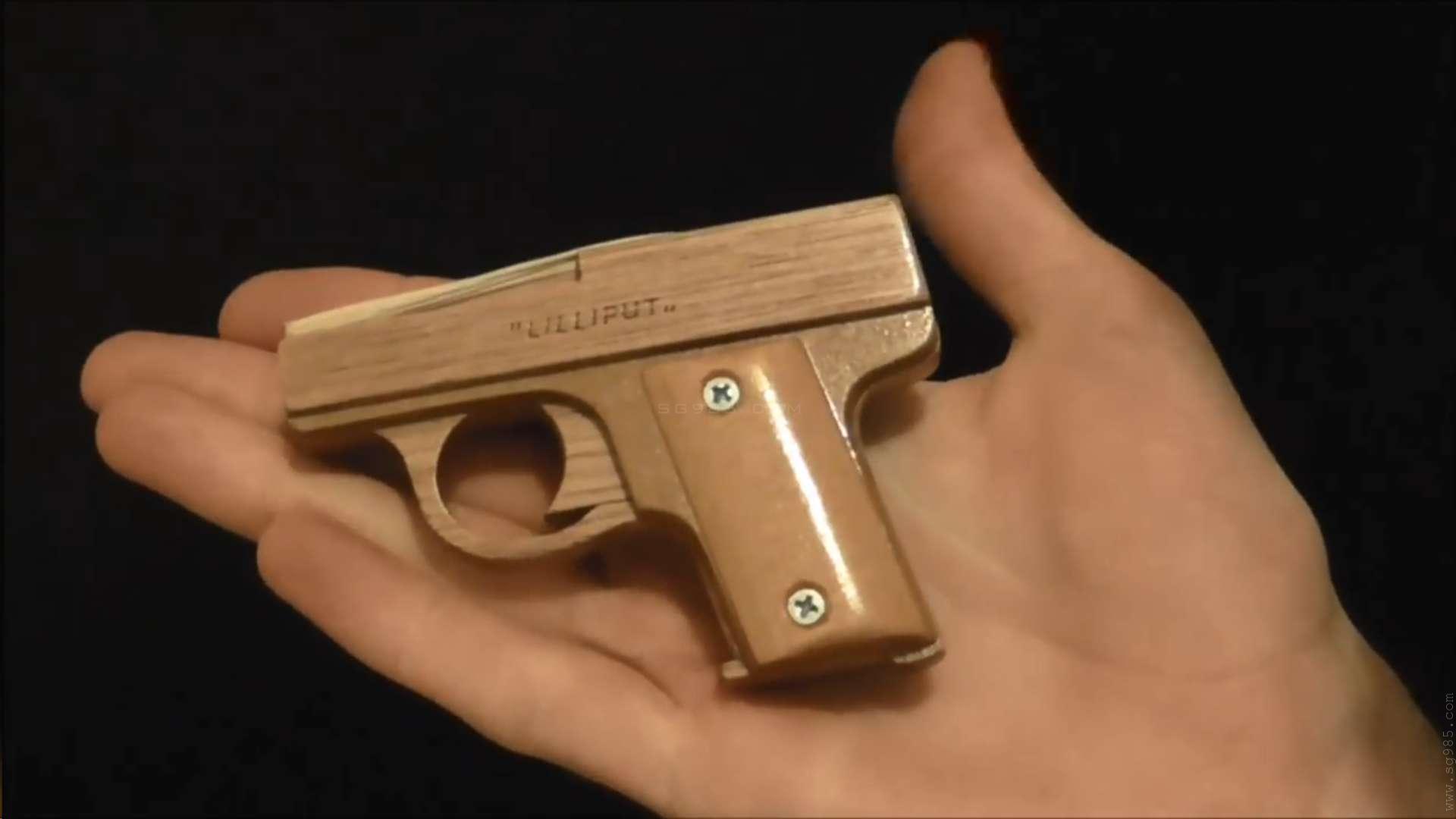 橡皮筋枪怎么发射/WGOG1004用木板制作一把可连发的橡皮筋玩具枪+制作图纸