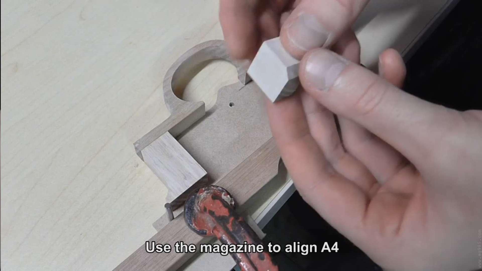 用纸做橡皮筋枪/连发橡皮筋枪如何做WGOG1011用木板制作一把可连发的橡皮筋玩具枪+图纸下载