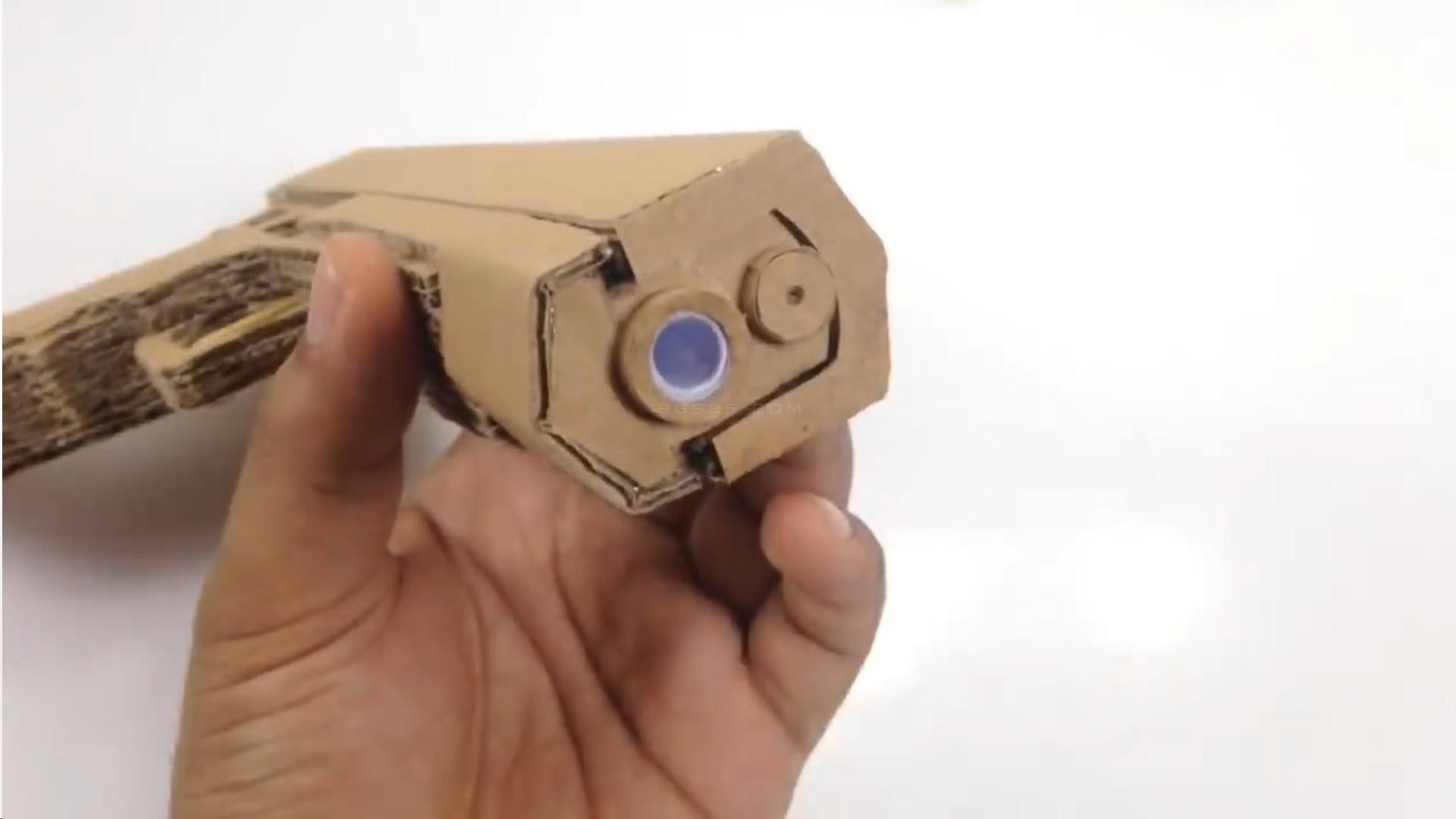 纸板做枪图纸/硬纸板手工枪图纸wgog908纸板制作45式板手枪+制作图纸下载