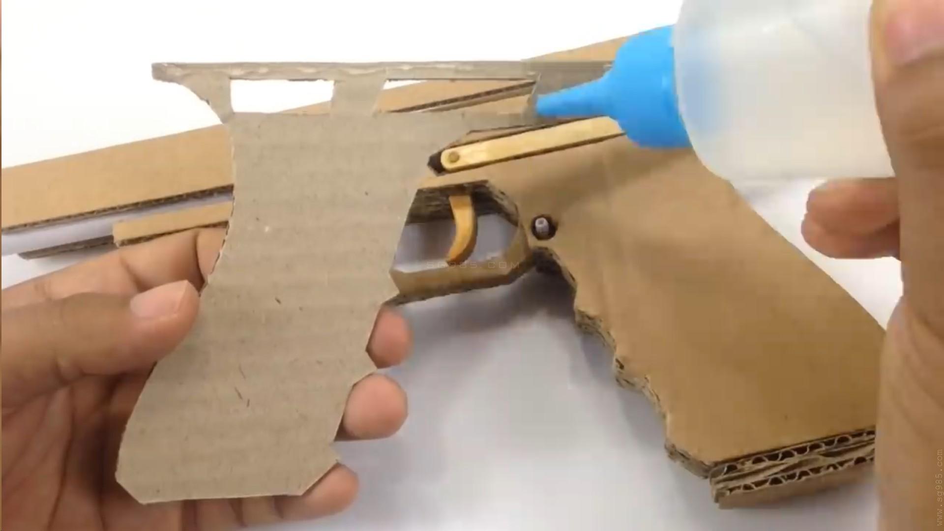 纸板做枪图纸/硬纸板手工枪图纸wgog908纸板制作45式板手枪+制作图纸下载