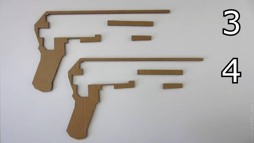 纸板ak47模型图纸/纸板ak47可发射子弹/纸板ak47wgog928用纸板制作一把纸板冲锋枪+制作图纸下载