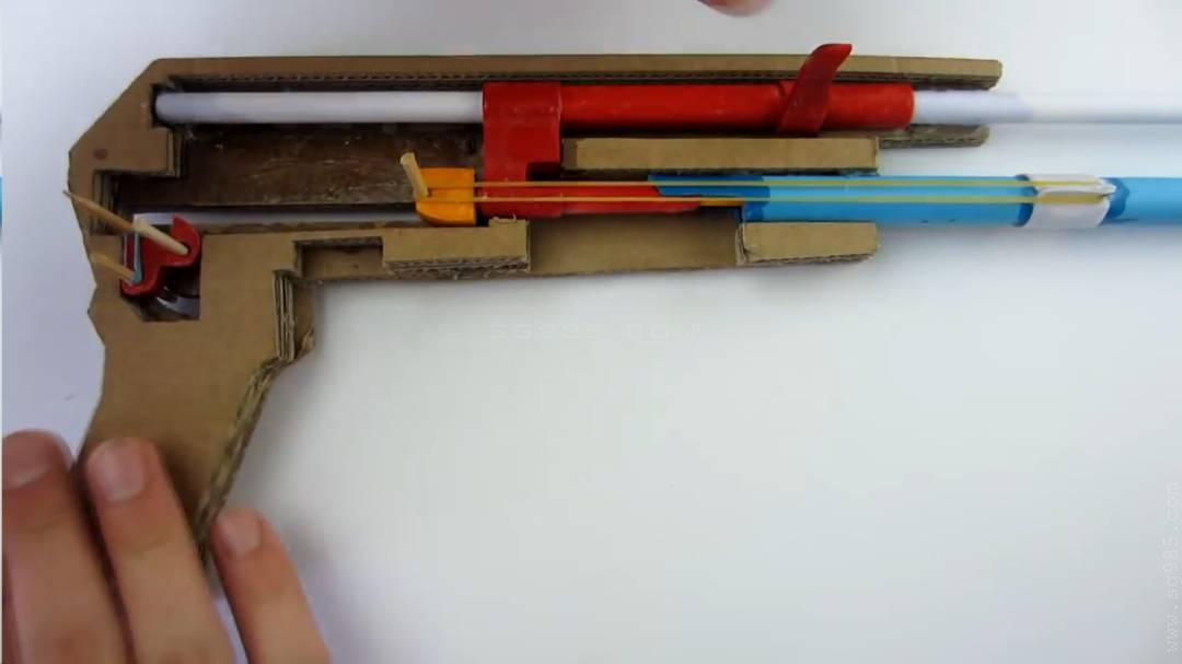 纸板ak47模型图纸/纸板ak47可发射子弹/纸板ak47wgog928用纸板制作一把纸板冲锋枪+制作图纸下载