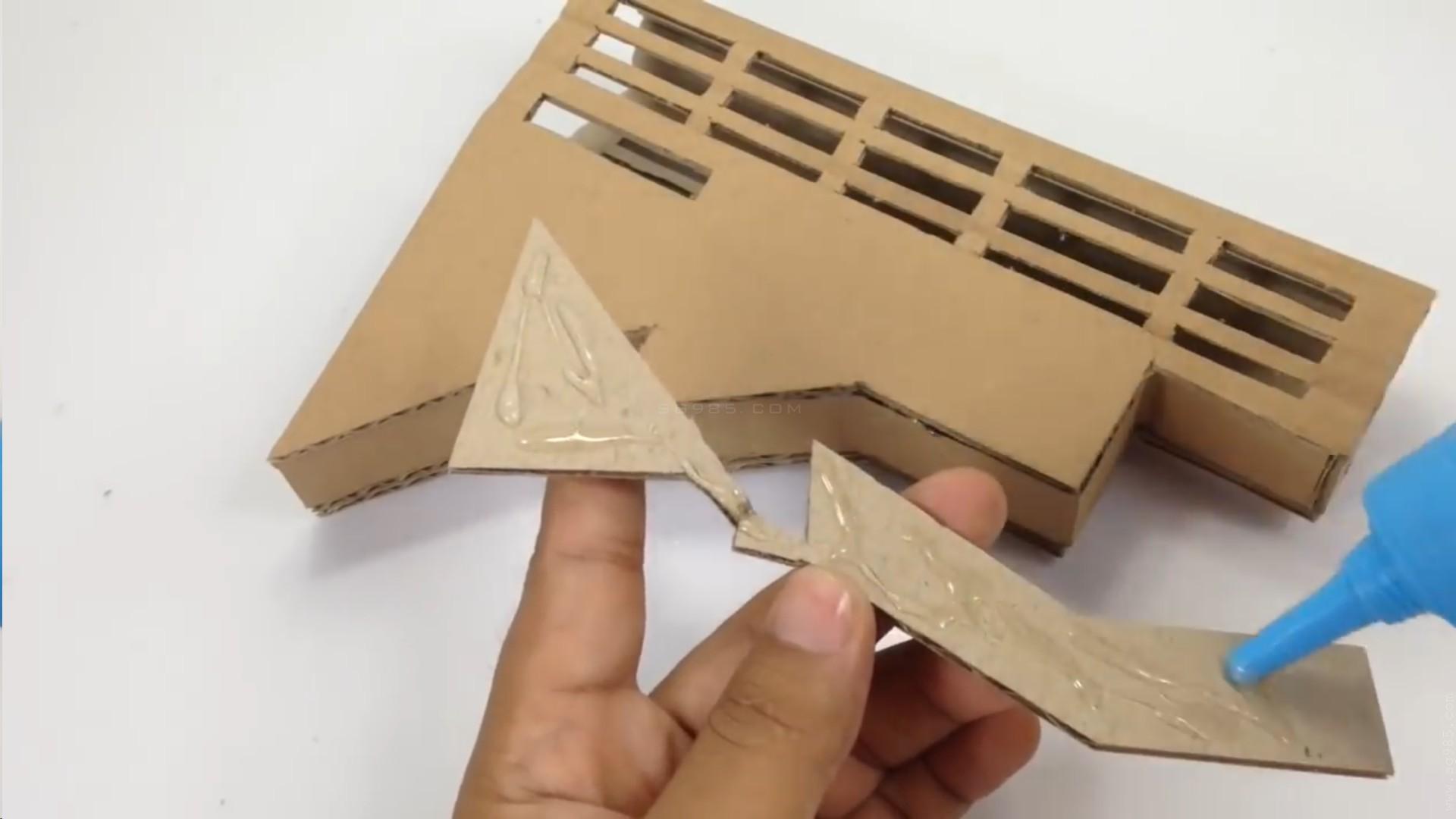 纸板枪设计图/纸板枪图纸awm/wgog909用纸板制作冲锋枪+制作图纸下载