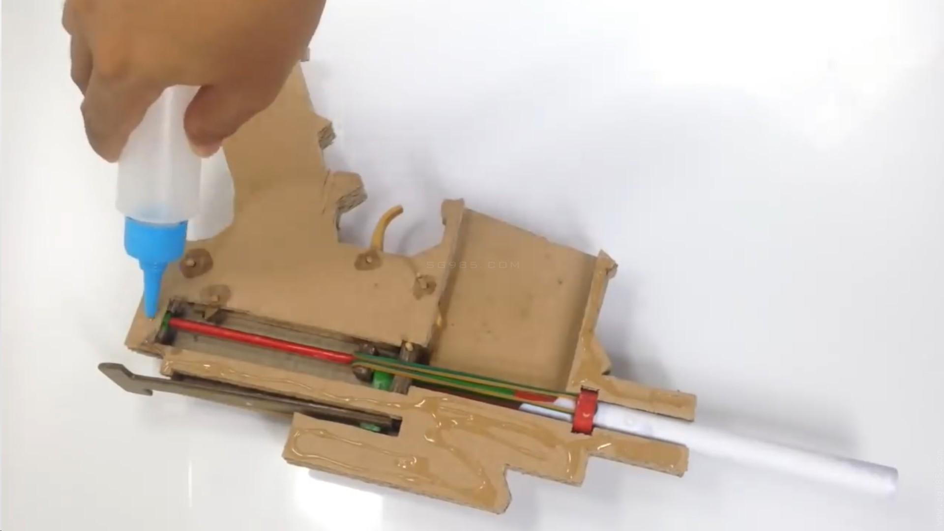 纸板枪设计图/纸板枪图纸awm/wgog909用纸板制作冲锋枪+制作图纸下载