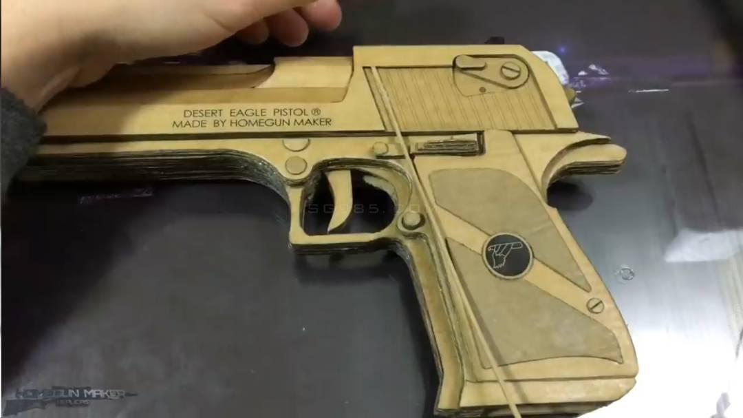 DIY纸板枪/DIY 纸枪/纸板枪怎么做用纸板制作及其精致的自动手枪wgog924+精致制作图纸下载