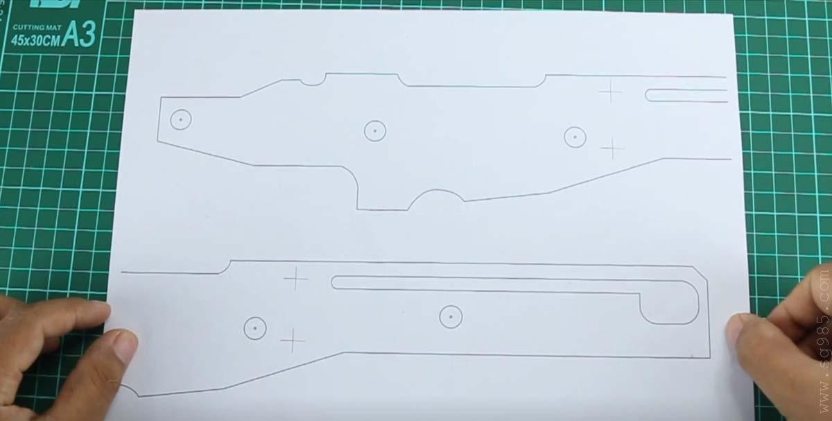 纸板枪教程可发射/纸板枪可发射子弹WGOG904用纸箱制作纸板狙击AWM玩具枪+图纸下载