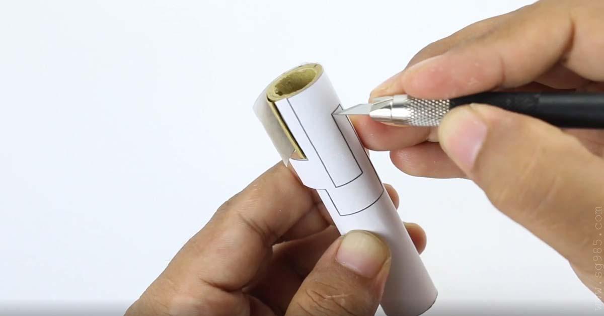 纸板枪教程可发射/纸板枪可发射子弹WGOG904用纸箱制作纸板狙击AWM玩具枪+图纸下载