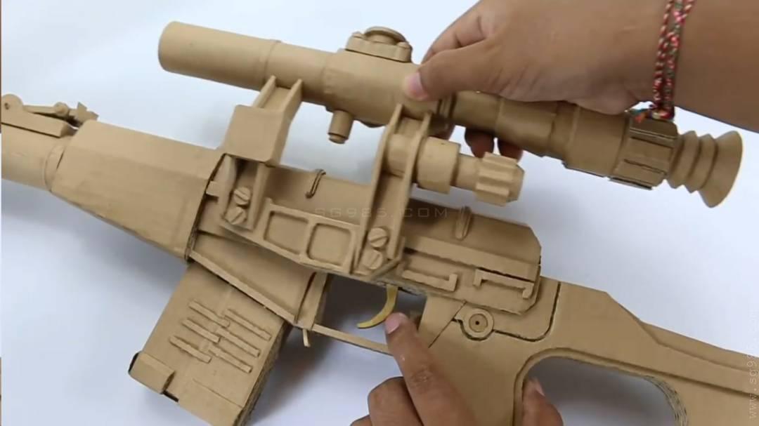 纸板枪图纸 awm/瓦楞纸板枪图纸wgog917用纸板制作一把纸板狙击枪+制作图纸下载