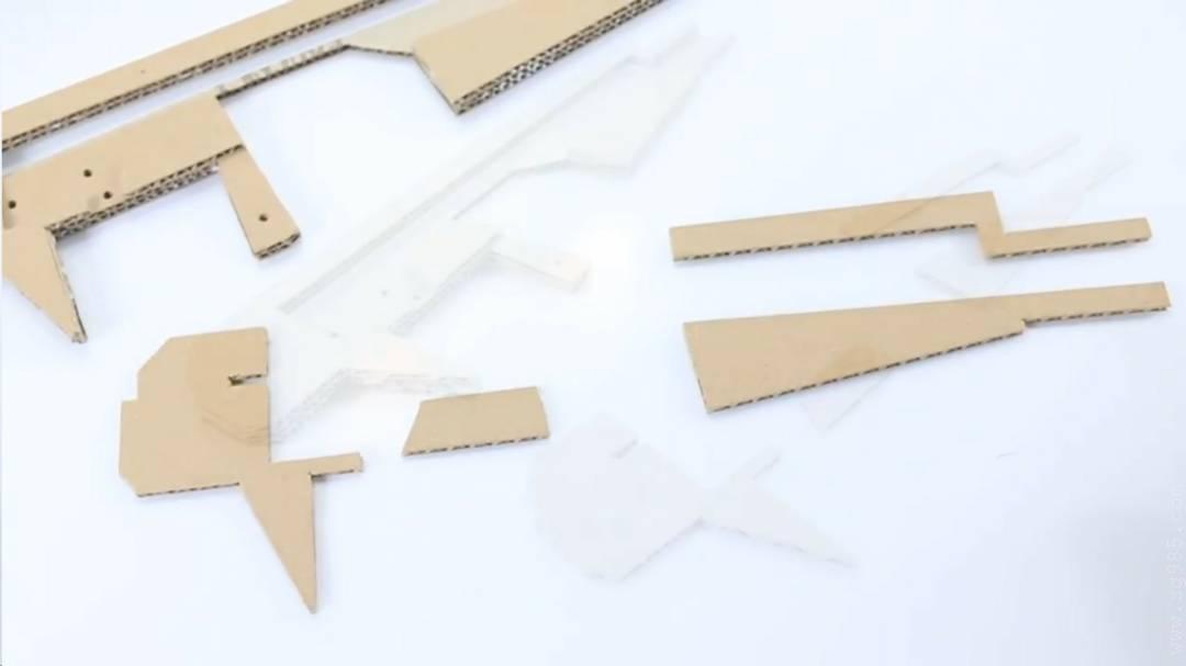 纸板枪图纸 awm/瓦楞纸板枪图纸wgog917用纸板制作一把纸板狙击枪+制作图纸下载