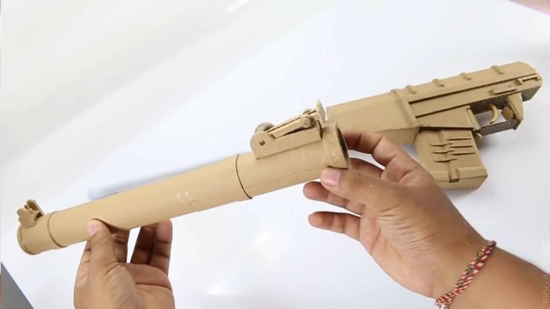 纸板枪图纸 awm/瓦楞纸板枪图纸wgog917用纸板制作一把纸板狙击枪+制作图纸下载