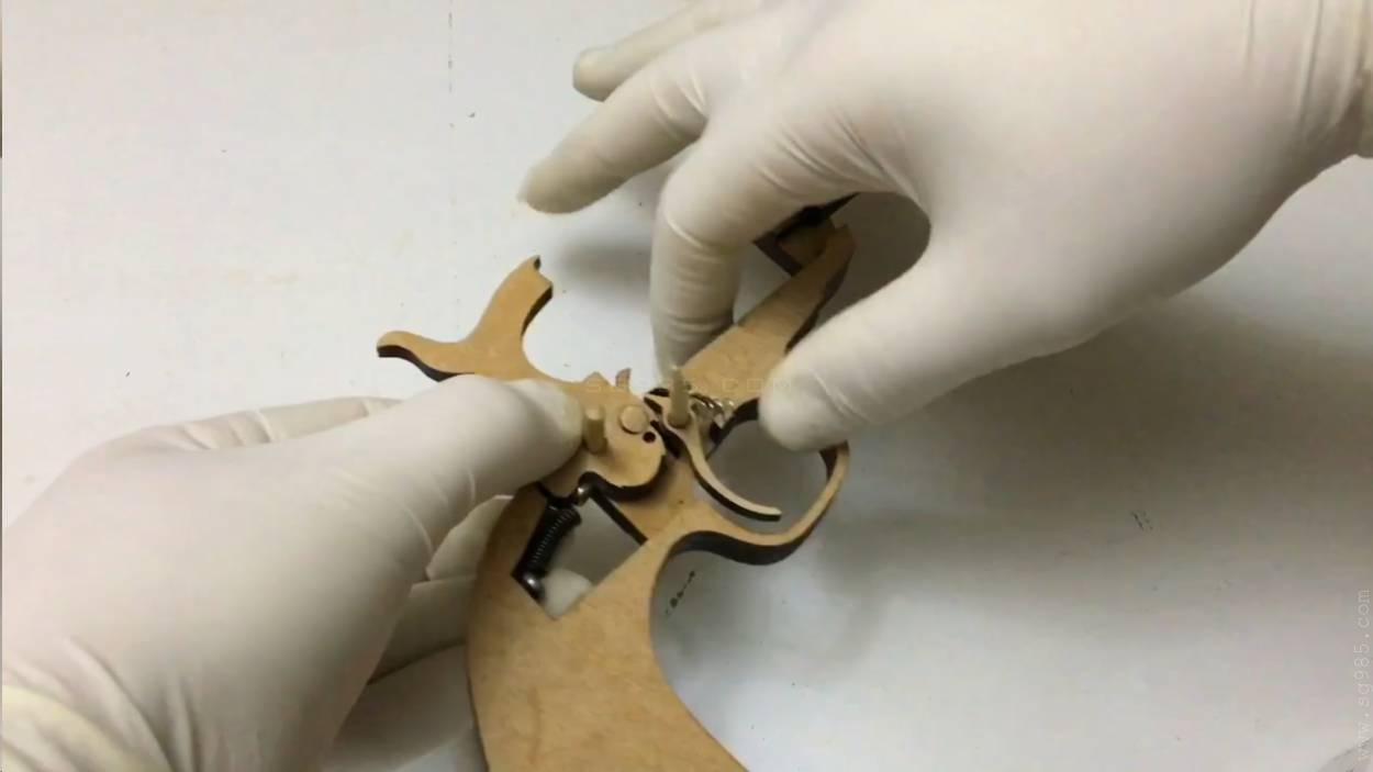 纸板枪设计图/手枪建模图纸/手枪图纸设计图wgog947激光切割密度板制作木板玩具枪+制作图纸下载